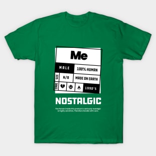 Nostalgic Graphic Male T-Shirt